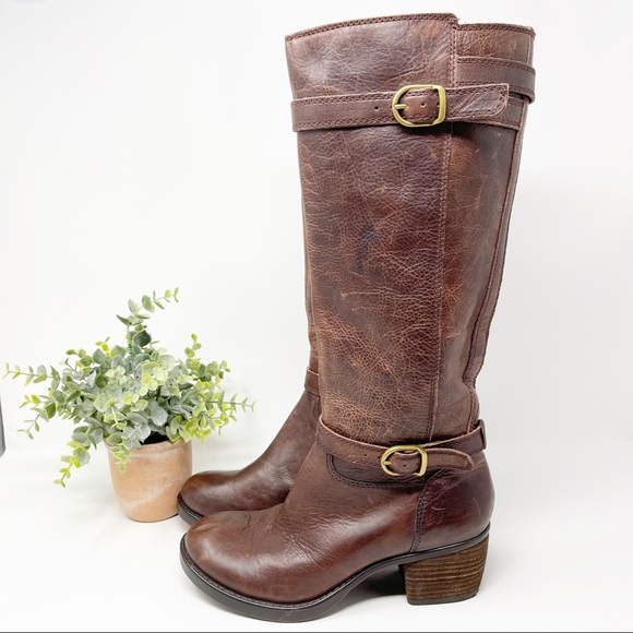 Lucky Brand Shoes - Lucky Brand Rorkie Distressed Brown Leather Boot